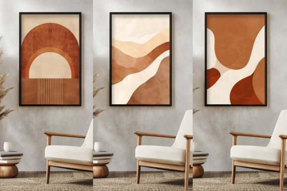 Download Bundle 3 Terracotta Abstract Art Prints - Terracotta abstract Collection