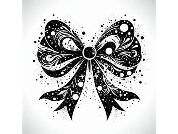 Download Inkblot-style Bow with Abstract Shapes a - Inkblot Collection