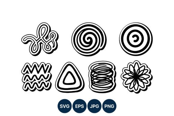 Download Bold Black Abstract Spiral Icons - Icon Collection