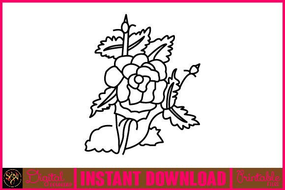 Download Floral Line Art Flower SVG Elements 80 - Floral line art Collection