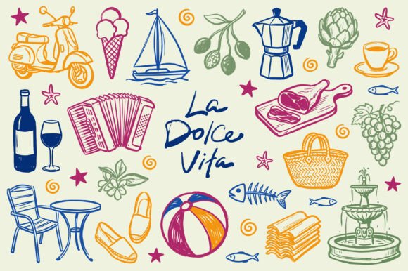 Download Dolce Vita Summer Vibe Illustration SVG - Vibe Collection