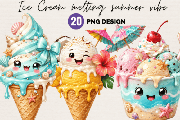 Download Ice Cream (melting Summer Vibe) Clipart - Vibe Collection