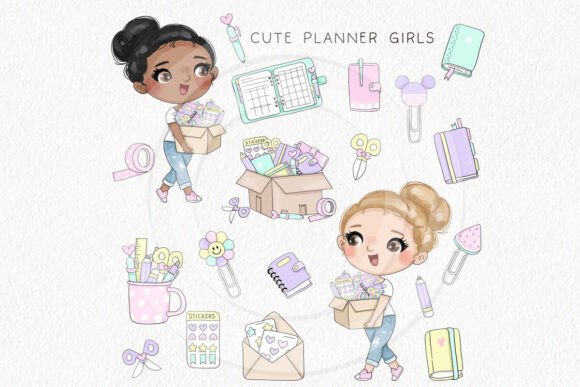 Download Planner Girls, Craft Clipart PNG Files - Png files Collection