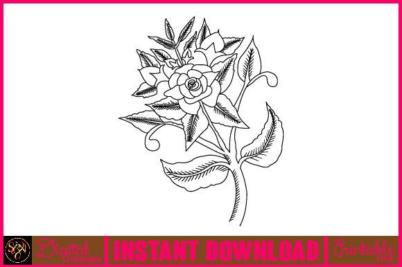 Download Floral Line Art Flower SVG Elements 105 - Floral line art Collection